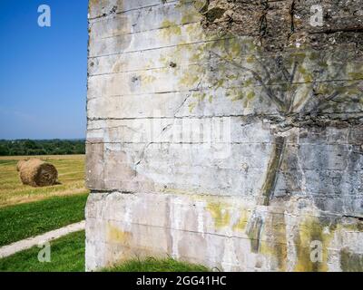 Crisbecq batteria, resti del muro Atlantico, dipartimento Manica, Cotentin, regione Normandia, Francia Foto Stock