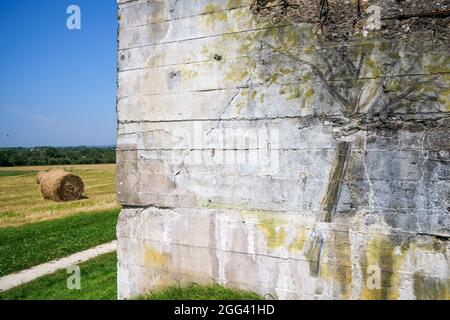 Crisbecq batteria, resti del muro Atlantico, dipartimento Manica, Cotentin, regione Normandia, Francia Foto Stock