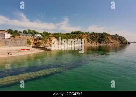 Charlestown Beach - Charlestown, South Cornwall, Regno Unito. Foto Stock