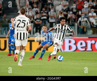 Weston Mckennie (Juventus FC) durante il campionato italiano Serie A football match tra Juventus FC ed Empoli FC il 28 agosto 2021 allo stadio Allianz di Torino - Photo Nderim Kaceli Foto Stock