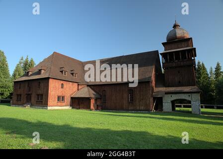 Chiesa articolare in legno a Svaty Kriz, Slovacchia Foto Stock