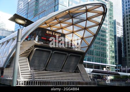 The Big Easy Bar and Crabshack Restaurant at Canary Wharf, Londra, Regno Unito Foto Stock