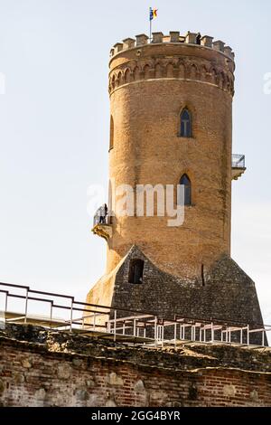 La Torre Chindia o Turnul Chindiei è una torre situata nel complesso monumentale di Targoviste Royal Court o Curtea Domneasca, nel centro di Targoviste, in Romania Foto Stock