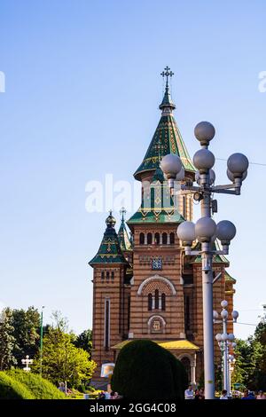 La Cattedrale Ortodossa di Timisioara si trova nell'area centrale della città Foto Stock