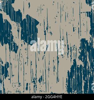 Texture vintage blue wall grunge. Tessuto di distress di macchie, macchie, inchiostro, punti, graffi. Elemento di design vintage per pattern, effetto grungy, template Illustrazione Vettoriale