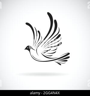 Vector of Birds (dove) disegno su sfondo bianco,. Animali selvatici. Logo o icona Bird. Illustrazione vettoriale a livelli facilmente modificabile. Illustrazione Vettoriale