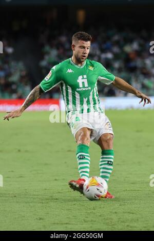 Siviglia, Spagna. 28 agosto 2021. Durante la partita la Liga Santader tra Real Betis Balompie e Real Madrid CF a Benito Villamarin a Siviglia, Spagna, il 28 agosto 2021. (Credit: Jose Luis Contreras) Credit: DAX Images/Alamy Live News Foto Stock