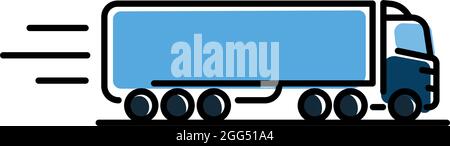 Autocarro Cabover Cargo trasporto camion o camion Illustrazione Vettoriale