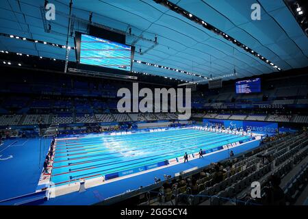 Vista generale del Freestyle Men's 50m - S13 finale durante il nuoto al Tokyo Aquatics Center il giorno cinque dei Giochi Paralimpici di Tokyo 2020 in Giappone. Data foto: Domenica 29 agosto 2021. Foto Stock