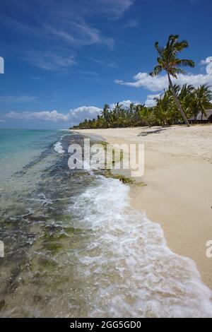 La spiaggia di Le Morne Brabant, Mauritius Foto Stock