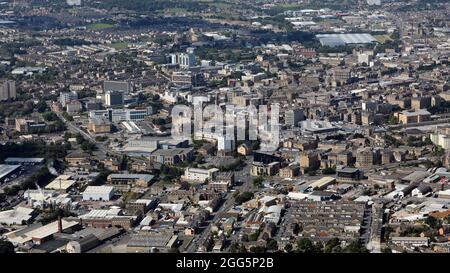 Vista aerea del centro di Bradford, presa da sud-est Foto Stock