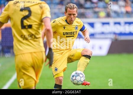 Ruud Vormer del Club ha ritratto in azione durante una partita di calcio tra KAA Gent e Club Brugge KV, domenica 29 agosto 2021 a Gent, il giorno 6 del 2021-2 Foto Stock