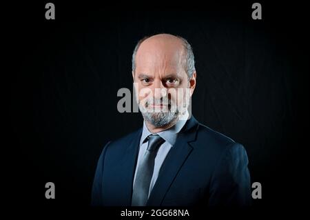 Esclusiva - Francis Letellier riceve Jean Michel Blanquer allo spettacolo Dimanche en Politique domenica 29 agosto 2021 a Parigi, Francia. Foto di Stephane le Tellec /ABACAPRESS.COM Foto Stock