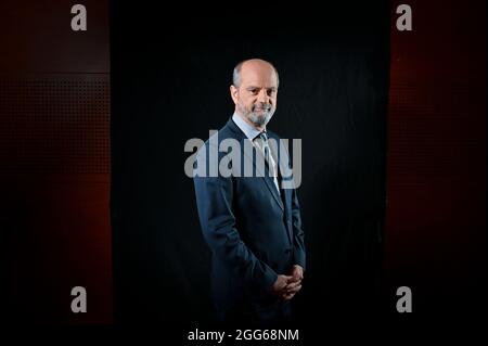 Esclusiva - Francis Letellier riceve Jean Michel Blanquer allo spettacolo Dimanche en Politique domenica 29 agosto 2021 a Parigi, Francia. Foto di Stephane le Tellec /ABACAPRESS.COM Foto Stock