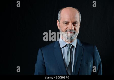 Esclusiva - Francis Letellier riceve Jean Michel Blanquer allo spettacolo Dimanche en Politique domenica 29 agosto 2021 a Parigi, Francia. Foto di Stephane le Tellec /ABACAPRESS.COM Foto Stock