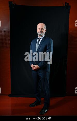 Esclusiva - Francis Letellier riceve Jean Michel Blanquer allo spettacolo Dimanche en Politique domenica 29 agosto 2021 a Parigi, Francia. Foto di Stephane le Tellec /ABACAPRESS.COM Foto Stock