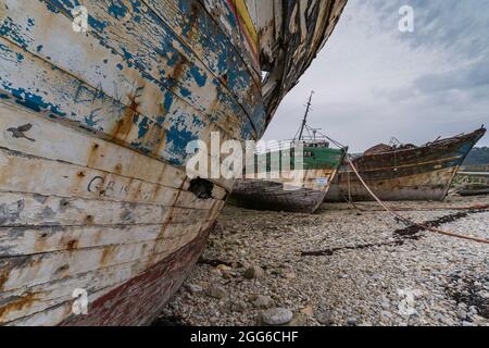 Particolare dei naufragi a Camaret sur Mer. Foto Stock