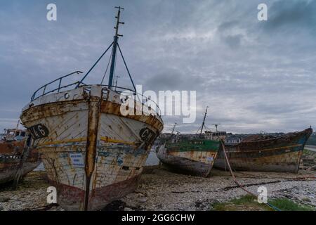 Particolare dei naufragi a Camaret sur Mer. Foto Stock