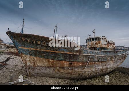 Particolare dei naufragi a Camaret sur Mer. Foto Stock