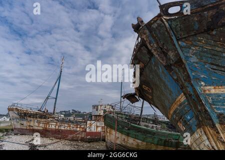 Particolare dei naufragi a Camaret sur Mer. Foto Stock