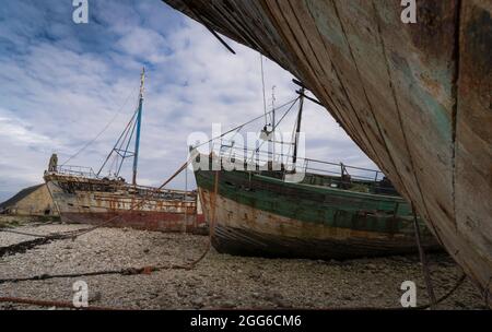 Particolare dei naufragi a Camaret sur Mer. Foto Stock