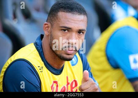 Juan Jesus (SSC Napoli) durante il campionato italiano Serie A football match tra Genova CFC e SSC Napoli il 29 agosto 2021 allo stadio Luigi Ferraris di Genova - Photo Nderim Kaceli / DPPI Foto Stock