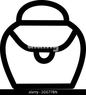 Semplice borsa in pelle di uccelli, illustrazione di icone, vettore su sfondo bianco Illustrazione Vettoriale