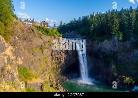 Snoqualmie Falls nello Stato di Washington Foto Stock