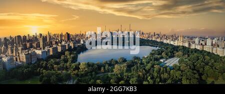 NYC Central Park Sunrise Foto Stock