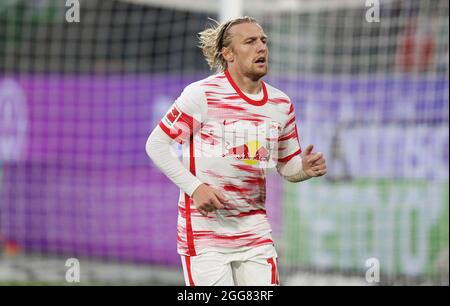 Wolfsburg, Germania. 29 agosto 2021. Primo Bundesliga. 2021/2022 Calcio: Calcio: 08/29/2021 VfL Wolfsburg - RB Leipzig 1: 0 RB Emil Forsberg, mezza figura, mezzo corpo, www.firosportphoto.de, copyright by primo sportphoto: Coesfelder Str. 207 D-48249 DvÂºlmen www .firosportphoto.de mail@firosportphoto.de dati del conto: (V olksbank B ochum - W itten) IBAN: DE68430601290341117100 BIC: GENODEM1C-2594-9916004 Fax: Â¬Â † 49: Tel:- Â¬Â † 49-2594-9916005 Credit: dpa/Alamy Live News Foto Stock