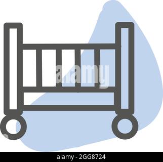 Culla, illustrazione, vettore su sfondo bianco. Illustrazione Vettoriale