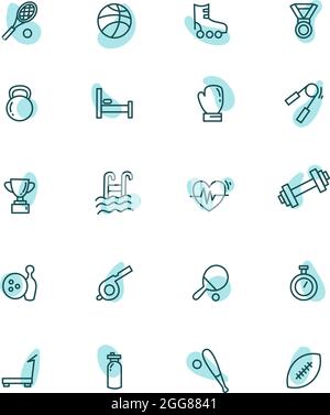 Sport sani, illustrazione, vettore su sfondo bianco. Illustrazione Vettoriale