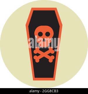 Bara con ossa, illustrazione, vettore su sfondo bianco. Illustrazione Vettoriale