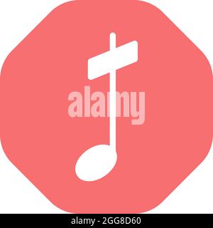 Nota con una riga, illustrazione, vettore su sfondo bianco. Illustrazione Vettoriale