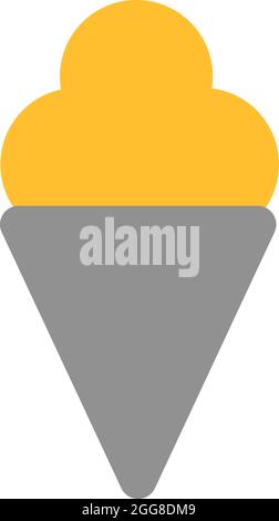 Gelato al limone, illustrazione, vettore su sfondo bianco. Illustrazione Vettoriale