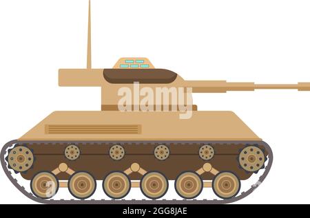Serbatoio marrone, illustrazione, vettore su sfondo bianco. Illustrazione Vettoriale