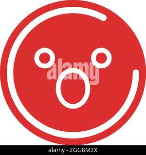 Emoticon sorpresa, illustrazione, vettore, su sfondo bianco. Illustrazione Vettoriale