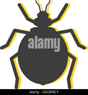 Fat tick bug, illustrazione, vettore, su sfondo bianco. Illustrazione Vettoriale