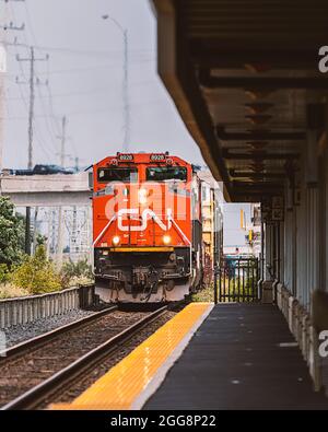 CN Freight treni che trasportano merci - 2 Foto Stock