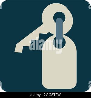 Chiavi servizio in camera, illustrazione, vettore, su sfondo bianco. Illustrazione Vettoriale