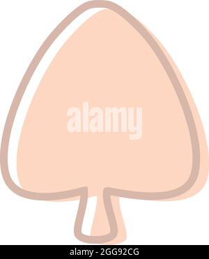 Albero a forma di foglia, illustrazione, vettore, su sfondo bianco. Illustrazione Vettoriale