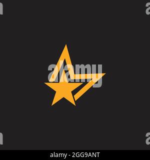 lettera m stella semplice movimento astratto semplice logo vettore Illustrazione Vettoriale