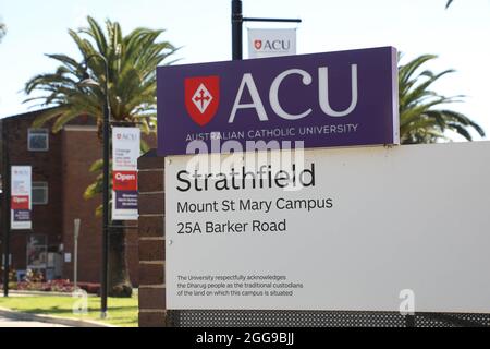 Australian Catholic University, Mount St Mary Campus, 25A Barker Rd, Strathfield NSW 2135 Foto Stock