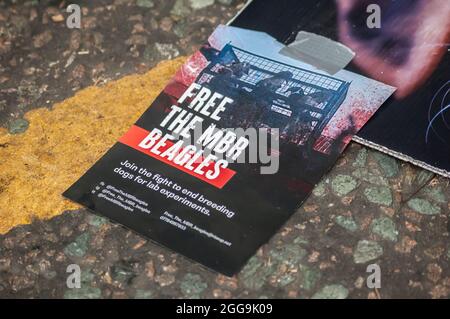 LONDRA, INGHILTERRA- 28 agosto 2021: Libera il volantino delle aquile MBR Foto Stock