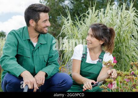 agricoltura giardinaggio agricoltura e concetto di persone Foto Stock