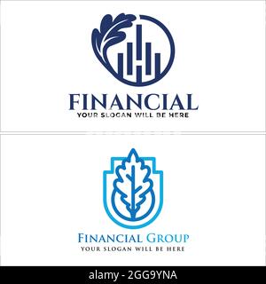 Gruppo finanziario gestione contabile business logo design Illustrazione Vettoriale