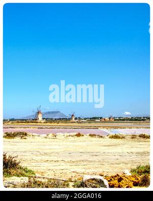 Le Saline di Marsala Foto Stock