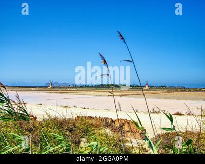 Le Saline di Marsala Foto Stock