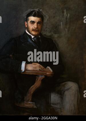 Sir Arthur Sullivan (Arthur Seymour Sullivan) (1842-1900). Compositore inglese. Ritratto di Sir John Everett Millais (1829-1896). Olio su tela (115,6 x 87 cm), 1888. National Portrait Gallery. Londra, Inghilterra, Regno Unito. Foto Stock