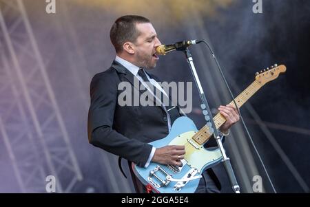 Portsmouth, Regno Unito. 29 agosto 2021. Miles Kane al Victorious Festival 2021, Portsmouth, Hampshire, Regno Unito. 29 ago 2021. Credit: Charlie Raven/Alamy Live News Foto Stock